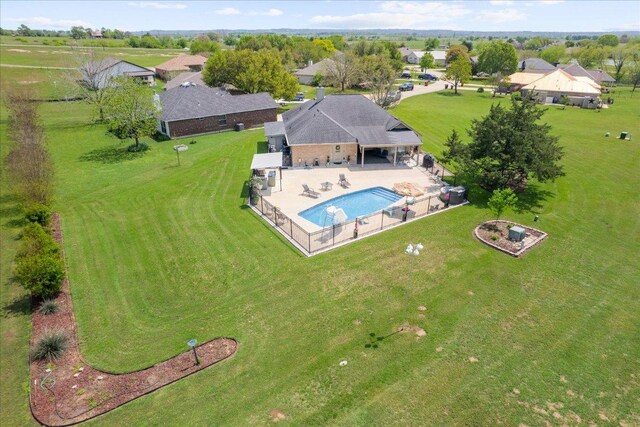 125 Fairway Ct, Bastrop, TX 78602 - aerial view of residential area with a pool area