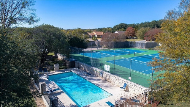 611 Ladin Ln, Lakeway, TX 78734 - view of pool with a tennis court