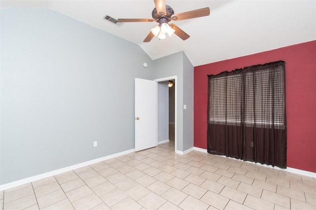 7201 Pappus Ct, Temple, TX 76502 - empty room featuring lofted ceiling and ceiling fan