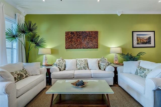 1001 The Cape Rd Unit 32, Horseshoe Bay, TX 78657 - living area featuring crown molding