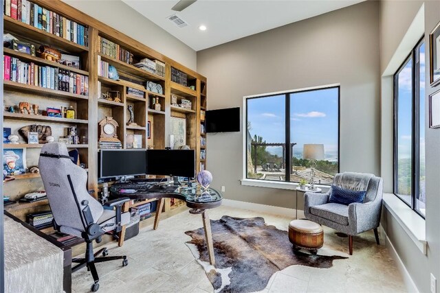8612 Tip Top Dr Unit 2, Jonestown, TX 78645 - office area featuring plenty of natural light and baseboards