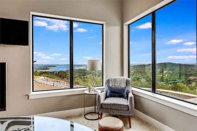8612 Tip Top Dr Unit 2, Jonestown, TX 78645 - living area with a water view and baseboards