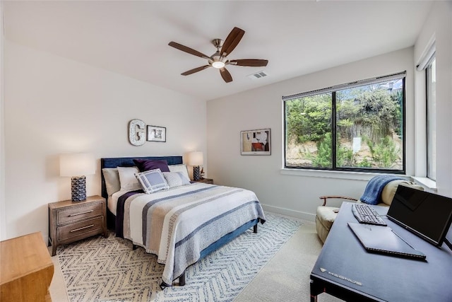 8612 Tip Top Dr Unit 2, Jonestown, TX 78645 - bedroom featuring light colored carpet and ceiling fan