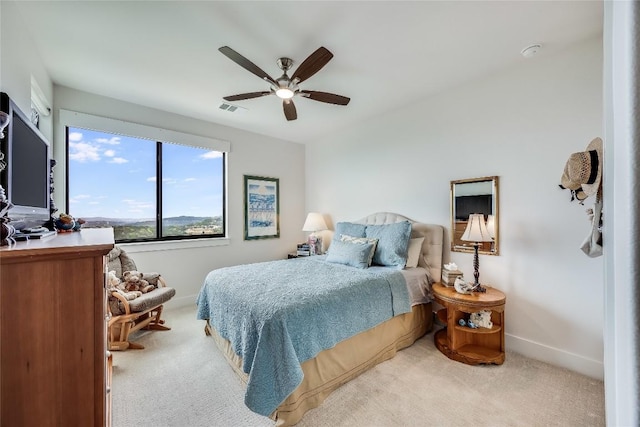 8612 Tip Top Dr Unit 2, Jonestown, TX 78645 - bedroom featuring light carpet and ceiling fan