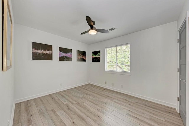 12203 Arrowwood Dr, Austin, TX 78727 - spare room with light wood-style flooring and a ceiling fan
