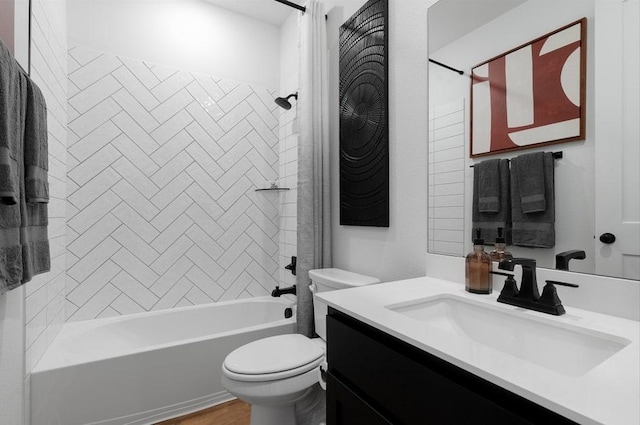 20502 Ed Townes Ter, Manor, TX 78653 - bathroom with toilet, shower / tub combo, and vanity