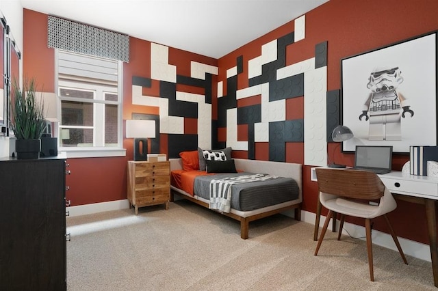 20502 Ed Townes Ter, Manor, TX 78653 - carpeted bedroom with baseboards and a desk