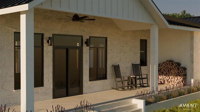 400 Shale, Horseshoe Bay, TX 78657 - view of patio / terrace with ceiling fan