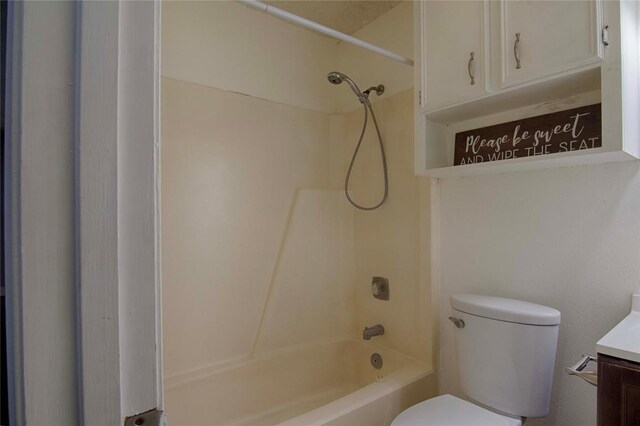 311 August St, Schulenburg, TX 78956 - bathroom with toilet, vanity, and shower / washtub combination