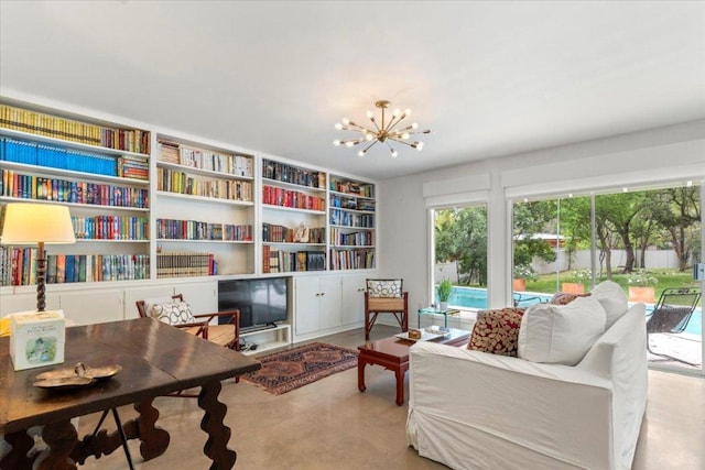 3106 Maywood Ave, Austin, TX 78703 - living room with a chandelier