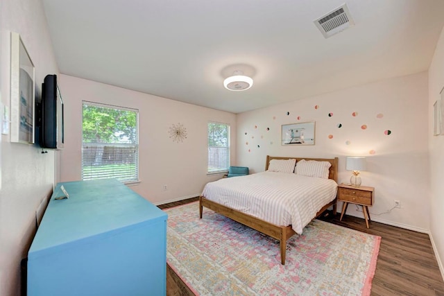 117 Easy St, Hutto, TX 78634 - bedroom with multiple windows, wood finished floors, and baseboards