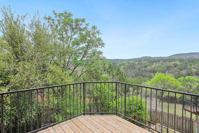 10504 Prezia Dr, Austin, TX 78733 - deck featuring a forest view