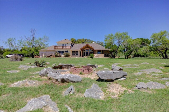 200 Matzig Cv, Buda, TX 78610 - view of green lawn with a balcony