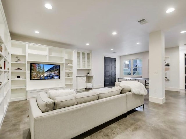 2000 Raleigh Ave, Austin, TX 78703 - living room with concrete flooring and recessed lighting