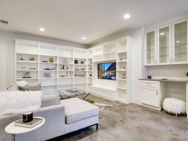 2000 Raleigh Ave, Austin, TX 78703 - living room with recessed lighting and concrete floors