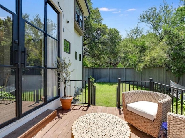 2000 Raleigh Ave, Austin, TX 78703 - wooden terrace with a fenced backyard