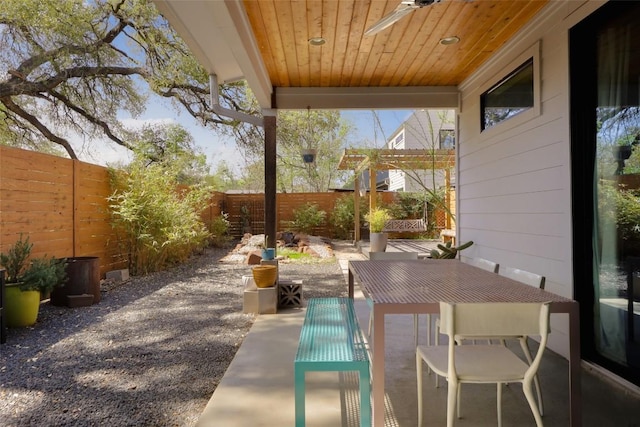 4420 Mount Vernon Dr Unit A, Austin, TX 78745 - fenced backyard with a patio area, outdoor dining space, and a pergola