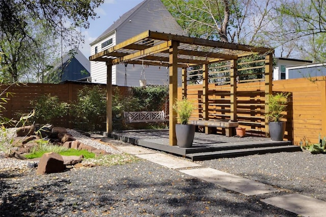 4420 Mount Vernon Dr Unit A, Austin, TX 78745 - view of patio featuring a deck and a pergola