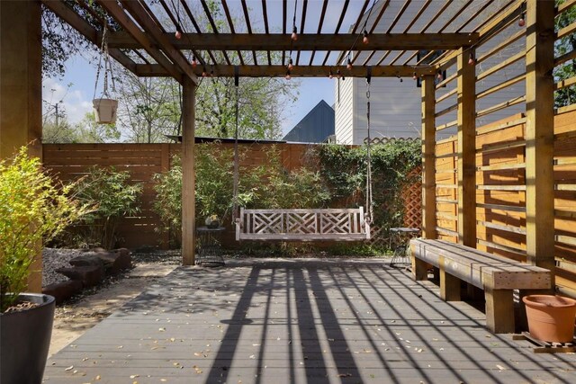 4420 Mount Vernon Dr Unit A, Austin, TX 78745 - fenced backyard featuring a pergola