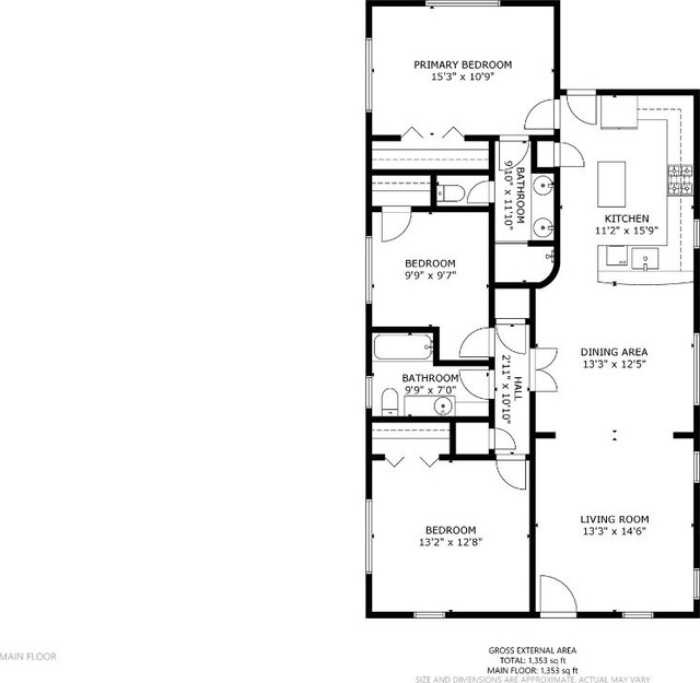 1308 Kinney Ave, Austin, TX 78704 - property floor plan