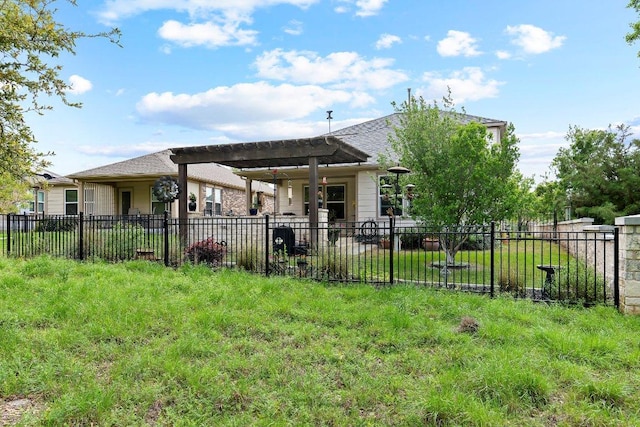 308 Hobby St, Georgetown, TX 78633 - rear view of house featuring a pergola