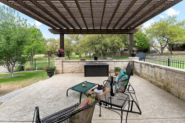 308 Hobby St, Georgetown, TX 78633 - view of patio / terrace featuring a pergola
