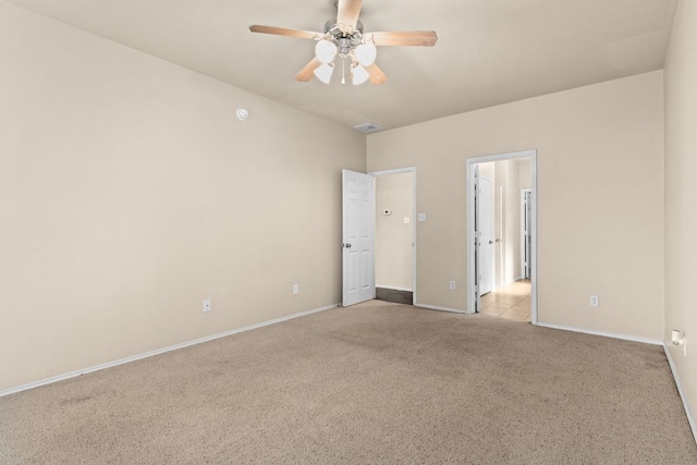 5405 English Oak Dr, Killeen, TX 76542 - unfurnished bedroom with carpet flooring, baseboards, and ceiling fan