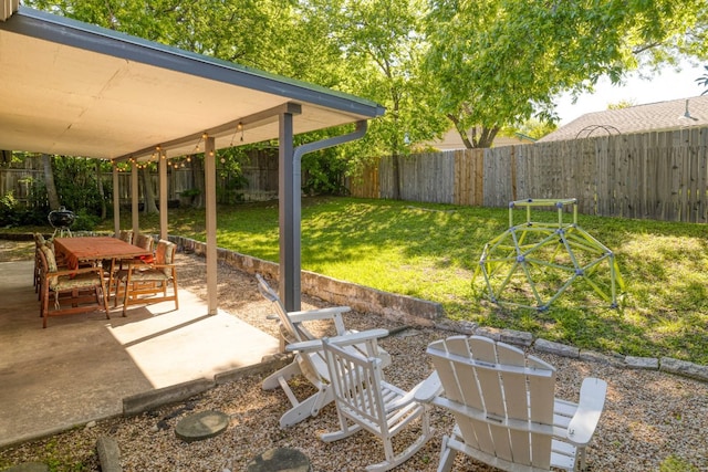 9605 Marston Ln, Austin, TX 78753 - view of yard with a patio area and outdoor dining space