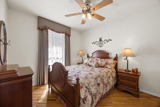 515 Coventry Rd, Spicewood, TX 78669 - bedroom featuring light wood-style floors and a ceiling fan