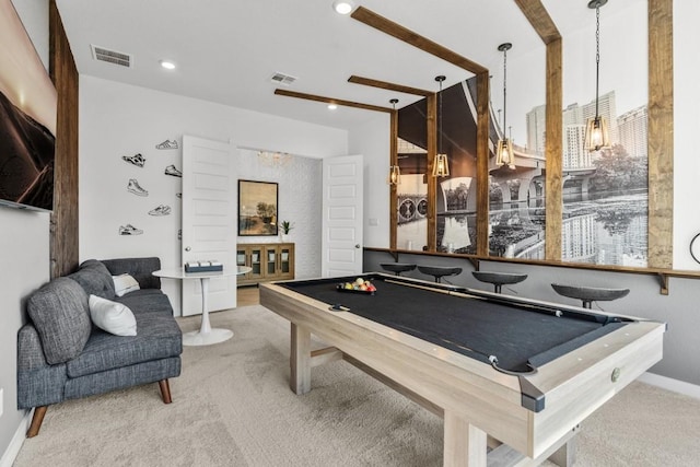 13615 Thomas Wheeler Way, Manor, TX 78653 - game room with carpet floors, billiards table, and baseboards