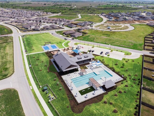 13504 Thomas Wheeler Way, Manor, TX 78653 - aerial view of residential area with a pool area