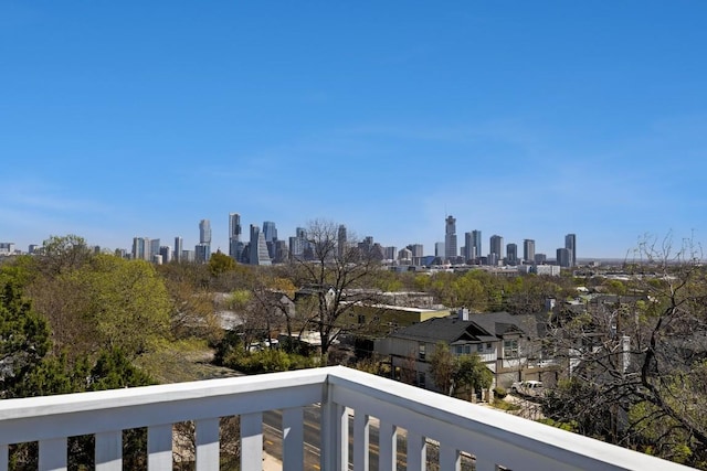 2124 Bluebonnet Ln, Austin, TX 78704 - balcony featuring a view of skyline
