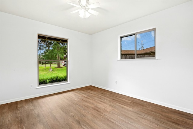 1304 Knollwood Cv, Round Rock, TX 78681 - unfurnished room featuring wood finished floors, plenty of natural light, and baseboards
