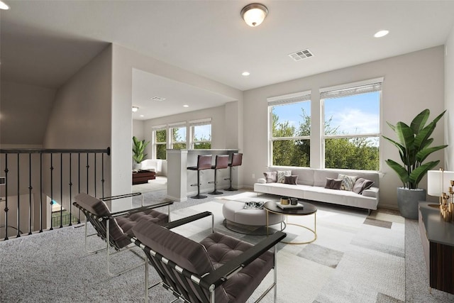 5621 Cypress Ranch Blvd, Spicewood, TX 78669 - carpeted living area featuring recessed lighting