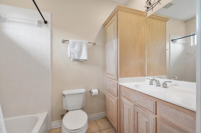 4321 Lakeway Blvd, Austin, TX 78734 - full bathroom featuring vanity, tile patterned flooring, and bathing tub / shower combination