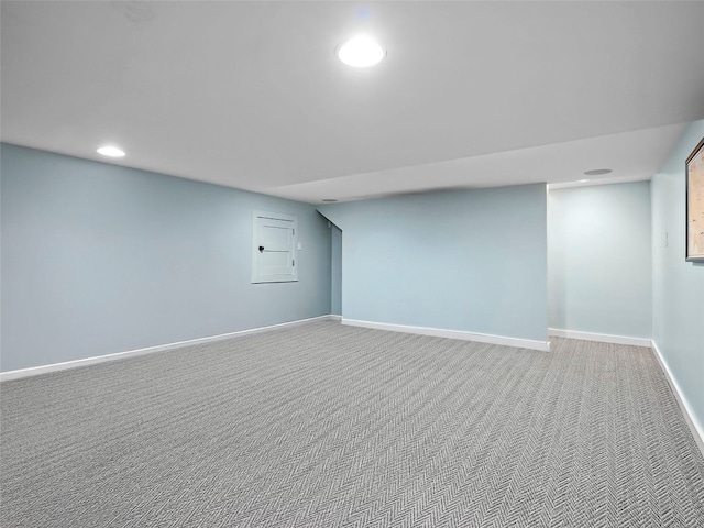 1004 Maufrais St, Austin, TX 78703 - finished basement featuring carpet floors and recessed lighting