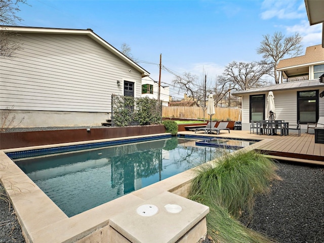 1004 Maufrais St, Austin, TX 78703 - view of pool featuring a wooden deck