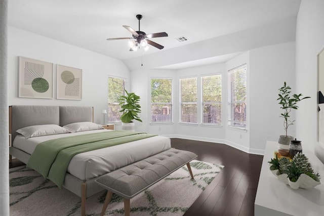 15408 Prestancia Dr, Austin, TX 78717 - bedroom featuring dark wood-style floors and ceiling fan