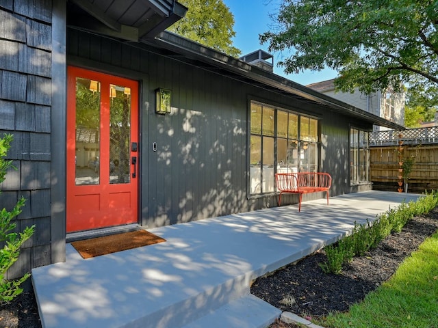 2610 Jefferson St, Austin, TX 78703 - view of exterior entry with a chimney
