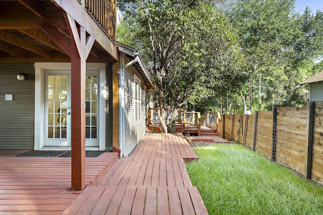 512 Bouldin Ave, Austin, TX 78704 - wooden deck with a fenced backyard