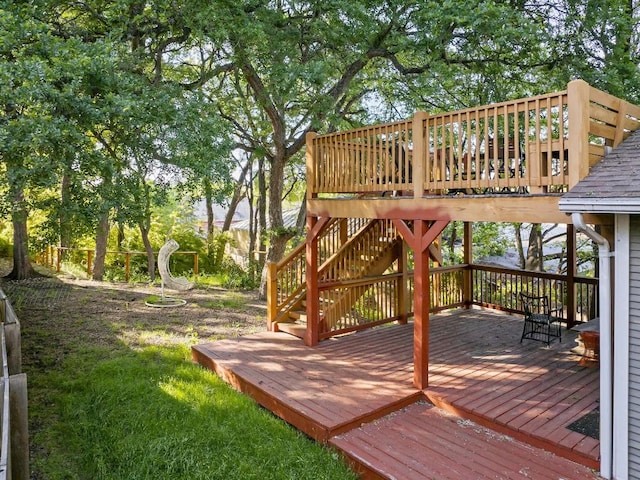 512 Bouldin Ave, Austin, TX 78704 - wooden terrace featuring stairway