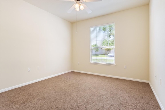 311 Dove Hollow Trl, Georgetown, TX 78633 - carpeted spare room featuring a ceiling fan and baseboards