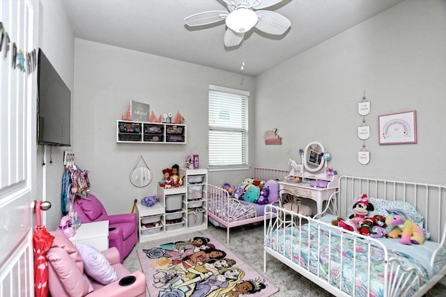 5741 Porano Cir, Round Rock, TX 78665 - carpeted bedroom with ceiling fan