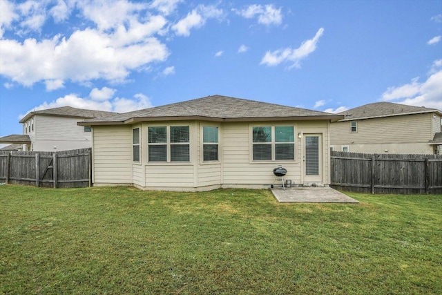 5741 Porano Cir, Round Rock, TX 78665 - back of house with a fenced backyard and a patio