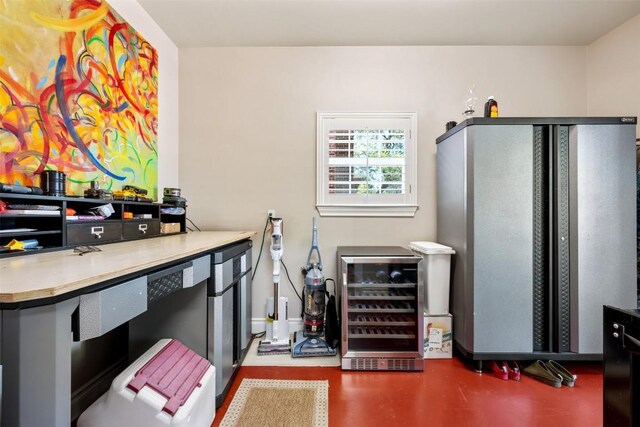 6425 Yaupon Dr, Austin, TX 78759 - kitchen with wine cooler