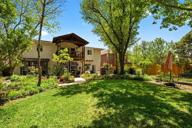 6425 Yaupon Dr, Austin, TX 78759 - view of yard with a balcony