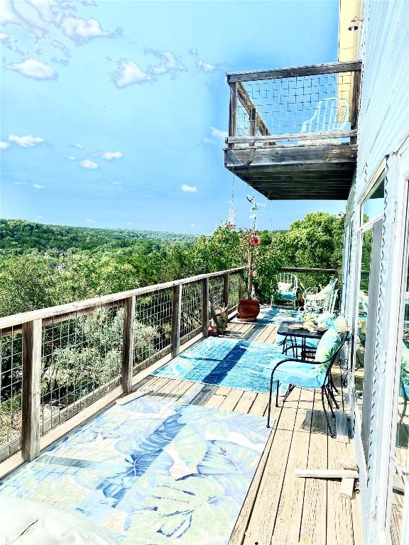 156 Lazy Leaf Ln, Wimberley, TX 78676 - view of wooden terrace