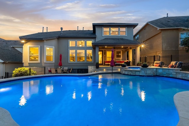 3817 Benetton Way, Leander, TX 78641 - view of swimming pool featuring a pool with connected hot tub and a patio