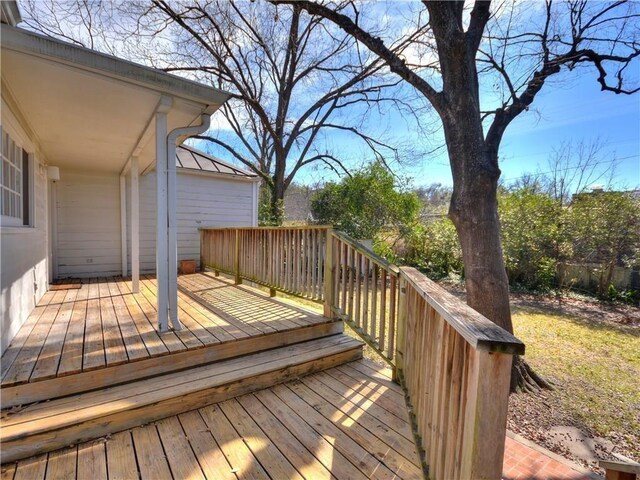 1621 Watchhill Rd, Austin, TX 78703 - view of wooden deck