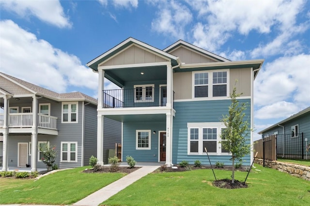 9708 Petrichor Blvd, Manor, TX 78653 - view of front of home with a balcony and board and batten siding